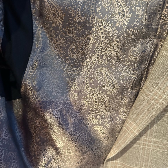 Heimie's Haberdashery Fine Men's Coat Blazer 100% Wool 42L. Tan/brown plaid. - Picture 4 of 4